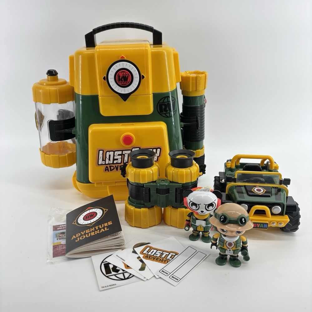 Ryan's World Lost City Adventures Backpack Playset Flashlight Binoculars Figures